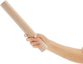 img 2 attached to Rubber Wooden Kubb Dowels Rods - 2 Pack, 12 Inches Long, 1.53 Inches Diameter, Replacement Tossing Sticks For Kubb Game Set By ApudArmis And Other Brands