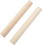 rubber wooden kubb dowels rods - 2 pack, 12 inches long, 1.53 inches diameter, replacement tossing sticks for kubb game set by apudarmis and other brands logo