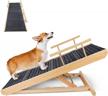 🐾 topmart non-slip folding dog ramp with safety side rails, adjustable height from 10.2" to 23.6" - supports up to 100 lbs - wood pet ramp for enhanced accessibility logo