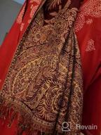 img 1 attached to Double-Layered Jacquard Paisley Pashmina Shawl With Luxurious Design review by David Flores
