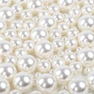 🎉 150pcs ivory pearl beads - no holes plastic pearls for vase filler, table scatter, wedding, birthday party, home decoration, crafts - sizes: 8mm, 14mm, 20mm логотип