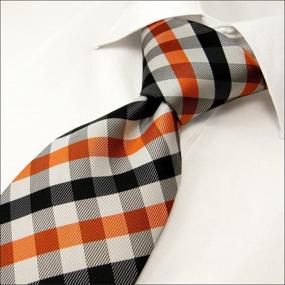 img 2 attached to 🎩 Secdtie Checks Silver Jacquard Necktie: A Classy Addition to Men's Accessories Collection!