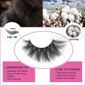 img 3 attached to 💃 Get Glamorous with SWINGINGHAIR 3D Mink Lashes - 18mm Natural False Eyelashes for Women