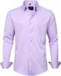 j.ver stretch formal shirt for men - solid color long sleeves, wrinkle-free, business casual button-down dress shirts logo