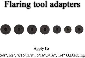 img 3 attached to Wostore Tube Expander Flaring Kit - 7 Piece Double Flare Tool Adapters (3/16, 1/4, 5/16, 3/8, 7/16, 1/2, 5/8 Inch)