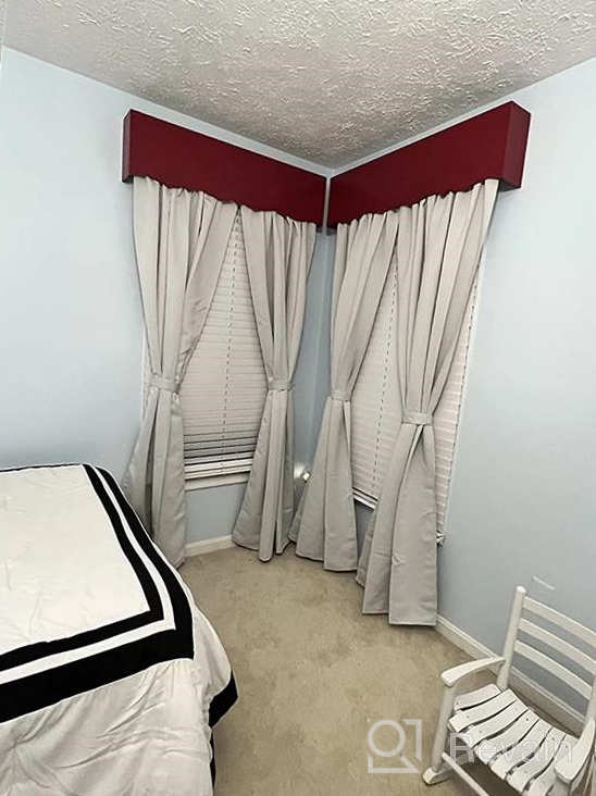 img 1 attached to 🌑 Deconovo Dark Grey Blackout Curtains - (52x84 Inch, Set of 2), Thermal Insulated Rod Pocket and Back Tab Curtains for Bedroom review by Bob Randles