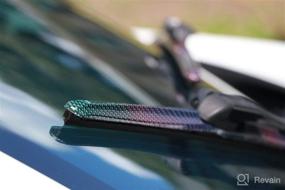 img 3 attached to Clix Wipers - 14-Inch Cyber, INK Collection, Multi-color Carbon Design, Single Blade - Fits 97% of Vehicles