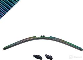 img 4 attached to Clix Wipers - 14-Inch Cyber, INK Collection, Multi-color Carbon Design, Single Blade - Fits 97% of Vehicles