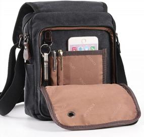 img 3 attached to Canvas Messenger Bag For Men - XINCADA Shoulder Bag Ideal For Travel, Work, And Business Purposes