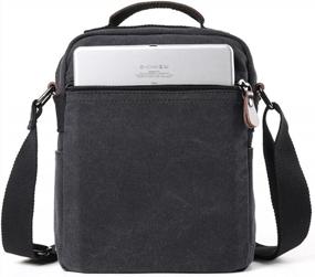 img 2 attached to Canvas Messenger Bag For Men - XINCADA Shoulder Bag Ideal For Travel, Work, And Business Purposes