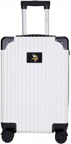 img 4 attached to Premium NFL Two-Tone Carry-On Hardcase Luggage Spinner By Denco, Unisex-Adult