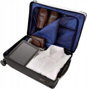 img 1 attached to Premium NFL Two-Tone Carry-On Hardcase Luggage Spinner By Denco, Unisex-Adult