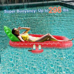 img 1 attached to Giant Pineapple Inflatable Pool Float With 3-In-1 Features For Adult Beach And Pool Lounging - Mukum