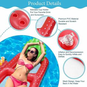 img 2 attached to Giant Pineapple Inflatable Pool Float With 3-In-1 Features For Adult Beach And Pool Lounging - Mukum