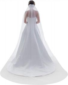 img 2 attached to SAMKY 1T 1 Tier Plain Cut Edge Bridal Wedding Veil All Length 30/36/45/60/72/90/108/120