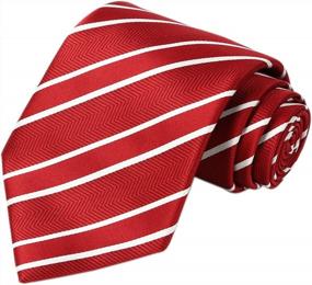 img 4 attached to 63'' Extra Long Mens Tie Checkered Plaid Stripe Classic Necktie By KissTies