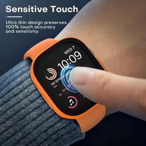 img 2 attached to 2-Pack Ultra-Tough Apple Watch Hard Cases With 9H Tempered Glass Screen Protector And Touch-Sensitive Full Coverage - Protective Cover For IWatch 49Mm In Eye-Catching Orange Color