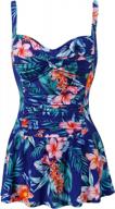 cherrydew's tummy control swimdress: flaunt your retro style with slimming skirted swimsuits! logo