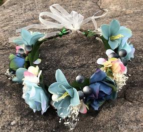 img 2 attached to 🌸 Dazzling Rose Flower Crown Maternity Photo Prop for Women and Girls - Ideal Bridal or Bridesmaid Floral Headpiece