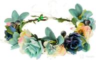 🌸 dazzling rose flower crown maternity photo prop for women and girls - ideal bridal or bridesmaid floral headpiece logo