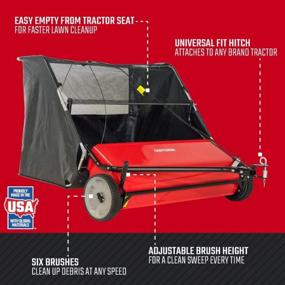 img 3 attached to Craftsman 42-Inch Hi-Speed Tow Lawn Sweeper, CMXGZBF7124266 Width Red