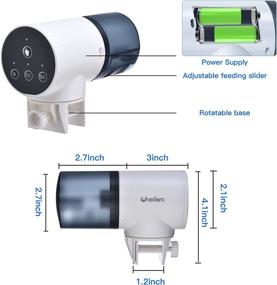 img 3 attached to 🐠 CHERLAM Automatic Fish Feeder - LCD Timer for Aquarium & Turtle Tanks, Convenient Feeding on Vacation & Holidays