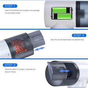 img 2 attached to 🐠 CHERLAM Automatic Fish Feeder - LCD Timer for Aquarium & Turtle Tanks, Convenient Feeding on Vacation & Holidays