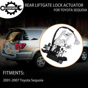 img 2 attached to High-Quality Liftgate Lock Actuator Rear Door Latch Assembly for Toyota Sequoia 2001-2007 | Replace OEM Numbers 69301-0C010, 64680-0C010