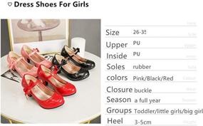 img 3 attached to LanXi Little Leather Bowknot Formal Girls' Shoes : Flats