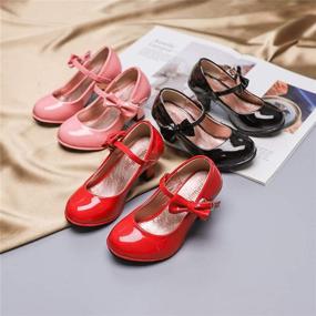 img 2 attached to LanXi Little Leather Bowknot Formal Girls' Shoes : Flats