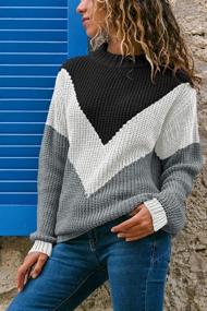 img 3 attached to Women'S Knit Pullover Sweater With Long Sleeves And Crewneck, Available In Sizes S-XXL