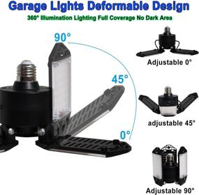 img 3 attached to 8000 Lumen LED Garage Lights With 3 Adjustable Panels For High-Brightness Daylight Illumination In Workshops And Garages - 80W LED Shop Light Fixture For Enhanced Visibility And Energy Efficiency