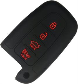 img 2 attached to 🔑Резиновый чехол для брелка ключа Hyundai & Kia - Elantra Sonata Veloster Sportage Soul Sorento Forte Protector Skin Jacket - 4 кнопки Smart Key.