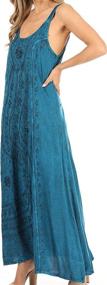 img 2 attached to Sakkas ADL20321 Womens Stonewashed Turquoise Women's Clothing ~ Dresses