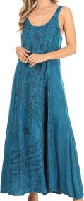 img 4 attached to Sakkas ADL20321 Womens Stonewashed Turquoise Women's Clothing ~ Dresses