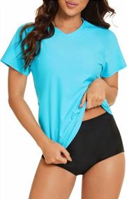 img 4 attached to Stay Sun Safe With Lecieldusoir Women'S UPF 50+ Rash Guard Swim Shirt