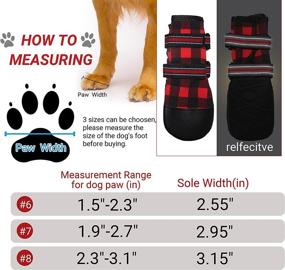 img 3 attached to Waterproof Reflective Adjustable Dog Shoes for Medium and Large Dogs - FLYSTAR Winter Boots for Anti-Slip Outdoor Activities: Running, Hiking, Walking, Paw Protection in Rain and Snow