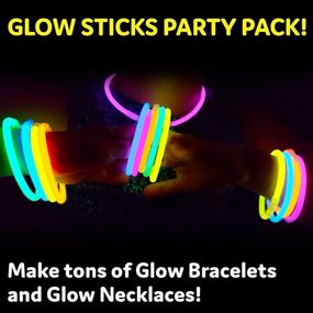 img 1 attached to 300 Pack PartySticks Glow Sticks - 8 Inch Light Up Sticks For Glow Parties, Neon Glow Necklaces And Bracelets, Glow In The Dark Party Favors And Decorations With Connectors