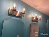 img 1 attached to Industrial Farmhouse 4-Light Bathroom Vanity Fixture In Oil Rubbed Bronze - Wall Mounted Sconces For Kitchen, Dining Room - Patent No.: US D958,438 S review by Josh Koa