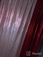 img 1 attached to TRLYC 4Ft7Ft Photo Booth Backdrop Red Sparkly Wedding And Party Curtain review by Sean Maile