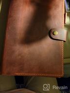 img 1 attached to Leather 6"X9" Steno Notebook Cover, Folio Compatible With 6X9 Spiral Pads, A5 Organizer With Pen Loop - Brown review by Tony Cole