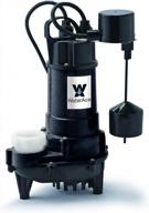 3/4 hp waterace wa75csv sump pump - powerful and durable black design logo