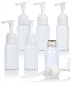 img 4 attached to 6 Pack White Aluminum Refillable Lotion Pump Bottles - 1.7 Oz / 50 Ml
