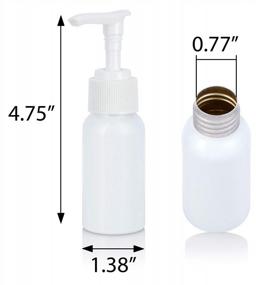 img 3 attached to 6 Pack White Aluminum Refillable Lotion Pump Bottles - 1.7 Oz / 50 Ml