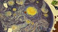 img 1 attached to Bgraamiens Puzzle-Starry Starry Night-1000 Pieces Creative Round Blue Board Jigsaw Puzzles Inspired By Van Gogh review by Shane Ryder