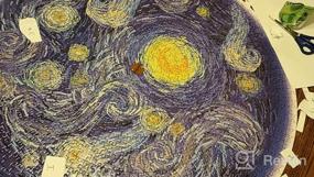 img 7 attached to Bgraamiens Puzzle-Starry Starry Night-1000 Pieces Creative Round Blue Board Jigsaw Puzzles Inspired By Van Gogh