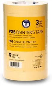 img 4 attached to 3-Day Tan Masking Tape 0.94" X 60 Yd, IPG 128R PG5 (9-Pack)