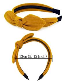 img 1 attached to Add Elegance To Your Look With STHUAHE'S Handmade Bowknot Hair Hoops - Set Of 3 Pure Color Hairbands For Women And Girls By Beauty Hair