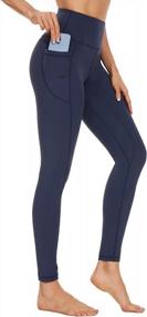 img 4 attached to Stay Stylish And Comfortable With Ccko'S High Waisted Leggings For Women With Pockets