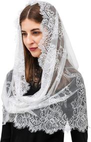 img 4 attached to Traditional Inspired Infinity Mantilla Covering Women's Accessories : Special Occasion Accessories